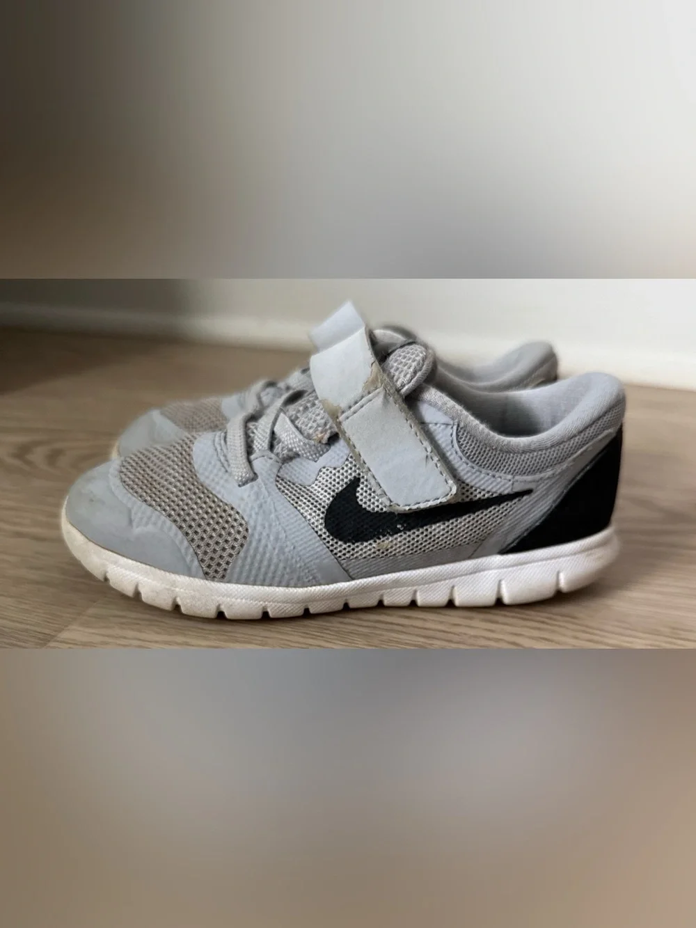 Toddler Boy Gray Nike’s with Straps